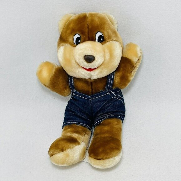 Shoney Bear Mascot Iconic Plush Blue Jean Overall Restaurant Fast Food American - Picture 1 of 10